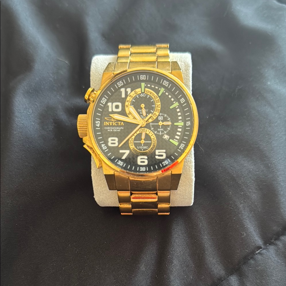 Invicta Gold Chronograph Watch